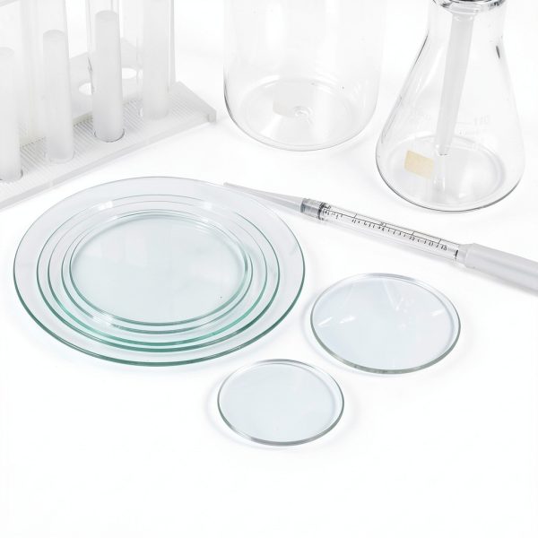 PATIKIL 60mm/70mm/90mm/100mm Diameter Watch Glass, 1 Set Beaker Cover Smooth Edges Chamfered Arc for Laboratory, Transparent-4