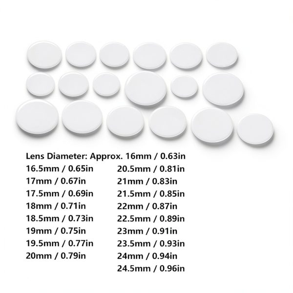 18Pcs Watch Glass, Mineral Glass Lens Set for Watches 16-24.5mm with Replacement for High Temperature-1
