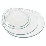 PATIKIL 60mm/70mm/90mm/100mm Diameter Watch Glass, 1 Set Beaker Cover Smooth Edges Chamfered Arc for Laboratory, Transparent-0