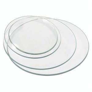 PATIKIL 60mm/70mm/90mm/100mm Diameter Watch Glass, 1 Set Beaker Cover Smooth Edges Chamfered Arc for Laboratory, Transparent-0