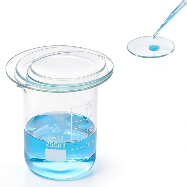 6 Pcs Lab Watch Glass Beaker Cover Set,1 Set Beaker Cover Smooth Edges Chamfered Arc, Watch Glasses in 50mm,70mm,90mm,100mm,120mm,150mm,Diameter Watch Glass, for Laboratory, Transparent.-2