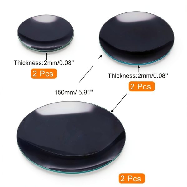 Watch Glass PATIKIL 60/90/150mm Transparent Lab Beaker Cover Set-1
